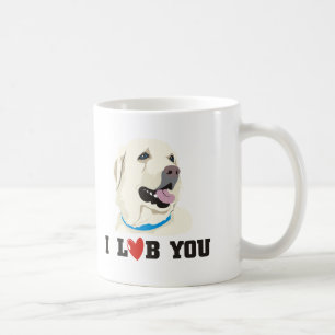 I Love You Golden Labrador Retriever Theme Coffee Mug