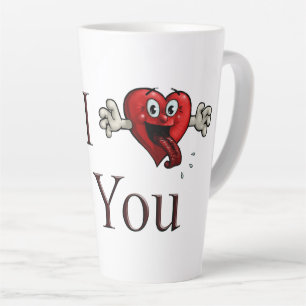 I Love You goofy heart Latte Mug