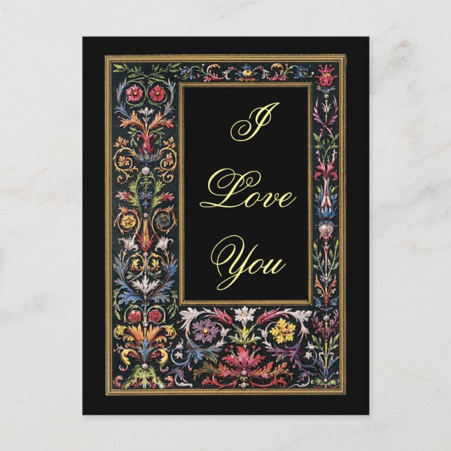 I Love You Gothic Postcard Customisable (Front)