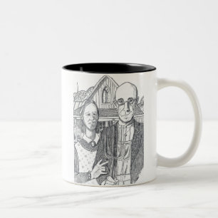 "I Love You" Gothic Two-Tone Coffee Mug