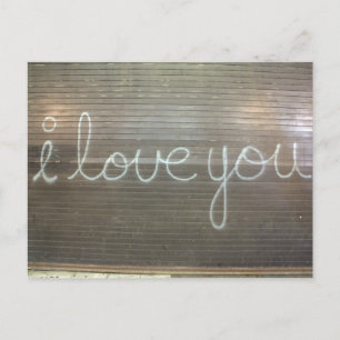 I Love You Graffiti Postcard