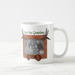 I Love You Grandma Dragonfly Personalised Photo Coffee Mug