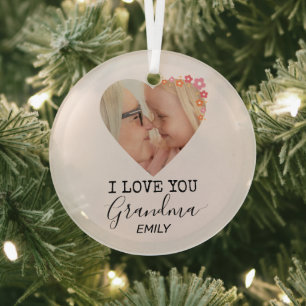 I Love You Grandma   Personalised Ornament