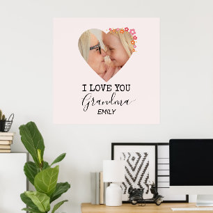 I Love You Grandma   Personalised Poster