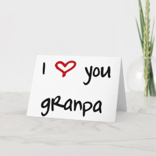 I Love You, Grandpa Card