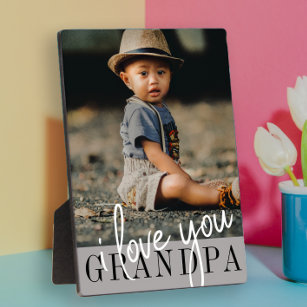 I Love You Grandpa Custom Photo Plaque