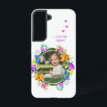 I LOVE YOU GRANNY Photo Colourful Floral Modern Samsung Galaxy Case<br><div class="desc">I LOVE YOU GRANNY Photo Colourful Floral Modern Smartphone Samsung Galaxy Case features your favourite photo surrounded by a floral wreath of colourful watercolor flowers. Personalised with your text such as "I love you granny" in modern elegant calligraphy script typography. Perfect for birthday, Christmas, Mother's Day, Grandparent's Day and more....</div>