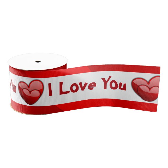 I love you grosgrain ribbon (Spool)