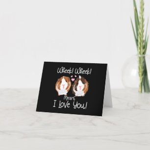 I Love You Guinea Pig Cavy Roddent Thank You Card