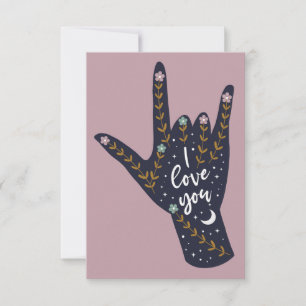 I Love You Hand Card