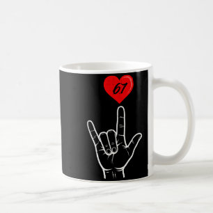 I Love You Hand Sign Asl Heart 67 Women Kids Men V Coffee Mug