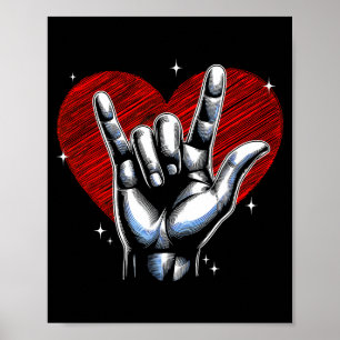 I Love You Hand Sign Asl Heart Women Kids Men Vale