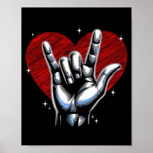 I Love You Hand Sign Asl Heart Women Kids Men Vale