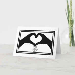 I Love You Hand Signs Card