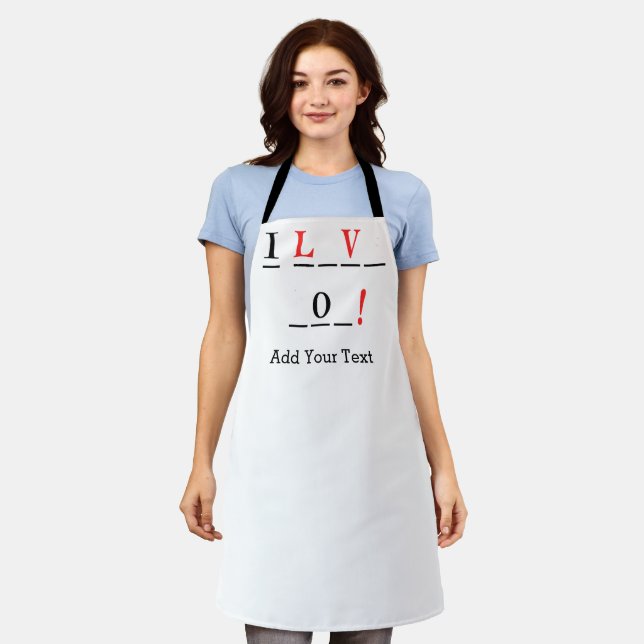 I Love You-Hangman Style by Shirley Taylor Apron (Worn)