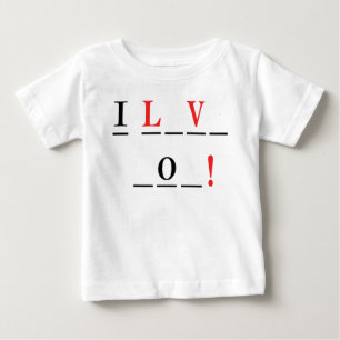 I Love You-Hangman Style by Shirley Taylor Baby T-Shirt