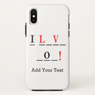 I Love You-Hangman Style by Shirley Taylor iPhone X Case