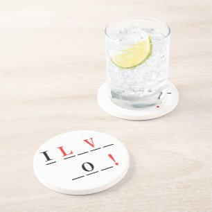I Love You-Hangman Style by Shirley Taylor Coaster