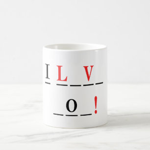 I Love You-Hangman Style by Shirley Taylor Coffee Mug