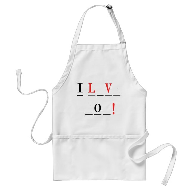 I Love You-Hangman Style by Shirley Taylor Standard Apron (Front)