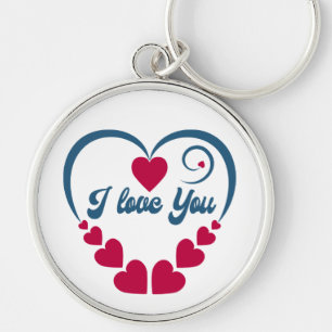 I Love You. Happy Valentine Day. Key Ring