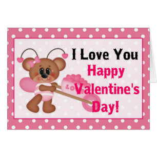 I Love You Happy Valentine's Day Greeting Card