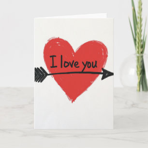 I Love You Heart Arrow Card