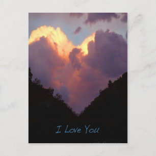 I Love You, Heart Cloud Postcard