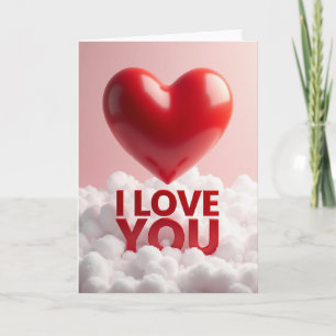I Love You Heart Clouds Card