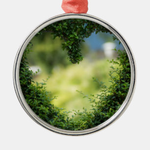 I Love You - Heart Foliage for Valentines Day Metal Ornament
