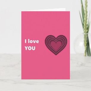 I Love You Heart Graphic Card