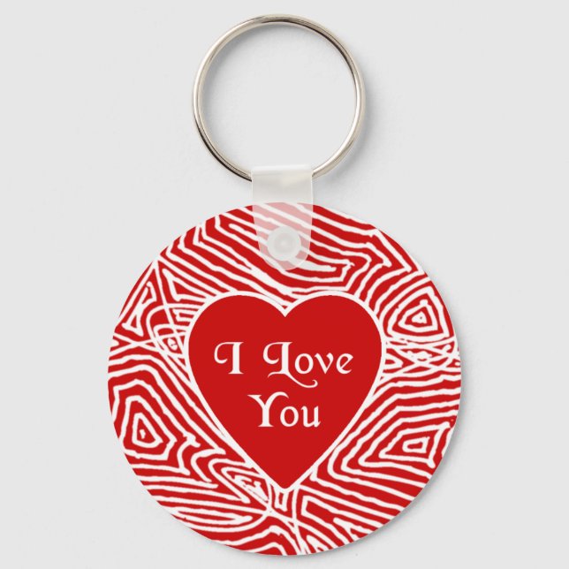 I Love You Heart Keychain (Front)