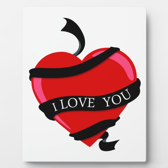 I Love You Heart Plaque (Front)