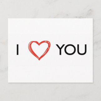I Love you heart Postcard