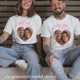 I Love You Heart Romantic Photo men T-Shirt