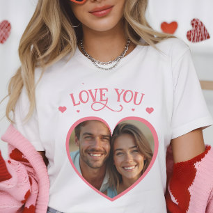 I Love You Heart Romantic Photo women T-Shirt