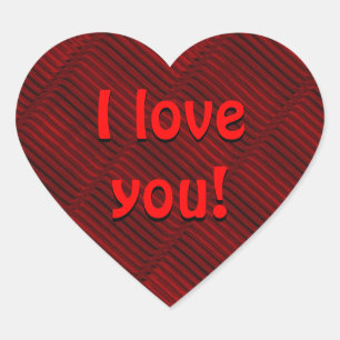 I Love You! Heart Sticker