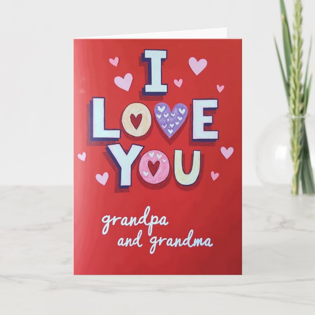 I Love You Heartfelt Grandpa Card (Front)