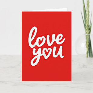 I Love You Heartfelt Script Card