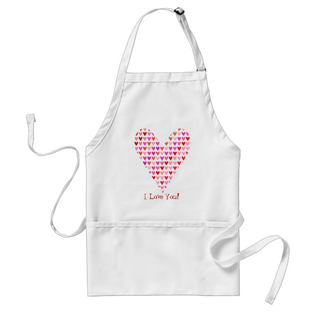 I Love You Hearts Apron (Front)