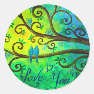 I Love You Hearts by Jan Marvin Classic Round Sticker