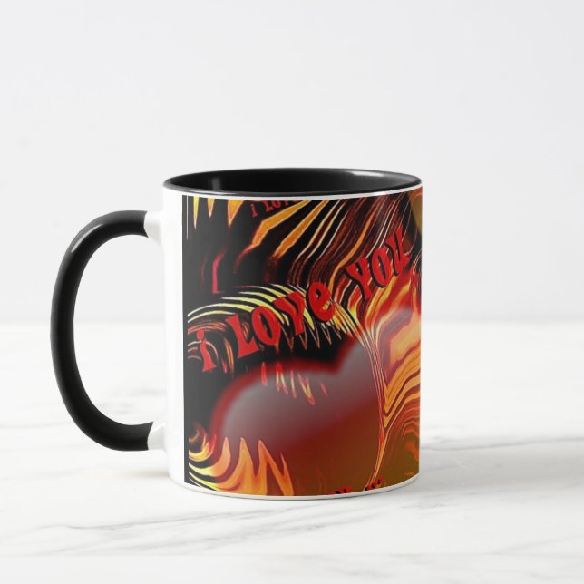 i love you hearts ceramic mug (Left)