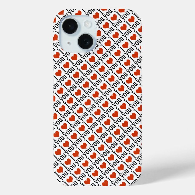 I love you - hearts pattern Case-Mate iPhone case (Back)