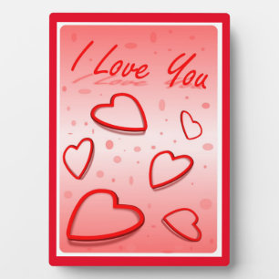 "I LOVE YOU" HEARTS PLAQUE