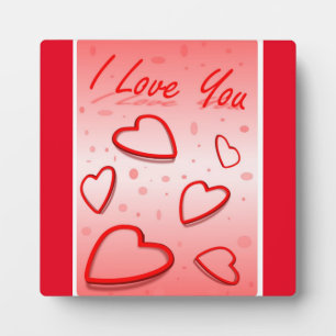 "I LOVE YOU" HEARTS PLAQUE