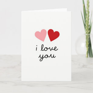 I Love You Hearts Smooth Card