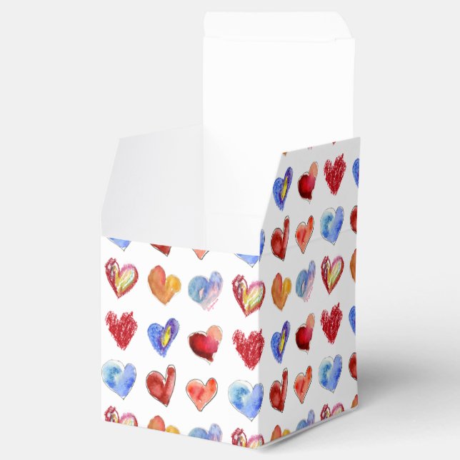 I Love You Hearts White Paper Box (Opened)