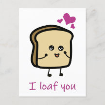 I love you / I loaf you postcard postcrossing