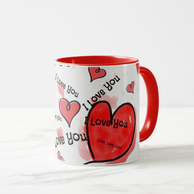 I Love You, I Love You, I Love You Mug (Front Right)