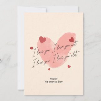 I love you, I love you not. Funny Valentine's Day  Thank You Card